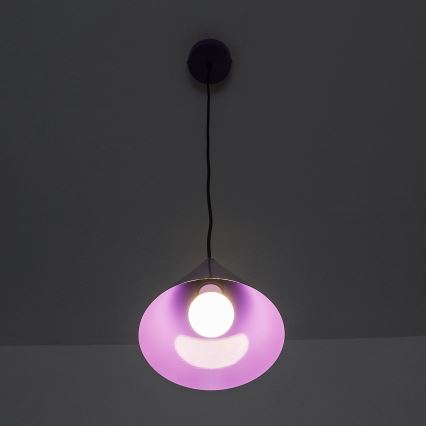 Hänglampa med kabel ETNA II 1xE27/15W/230V Ø 18,5 cm lila