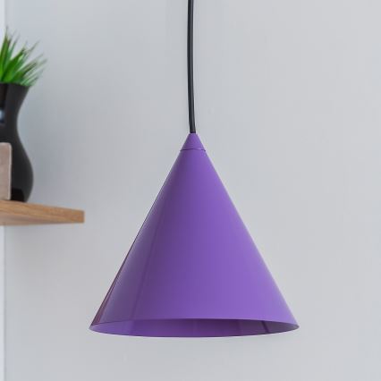 Hänglampa med kabel ETNA II 1xE27/15W/230V Ø 18,5 cm lila