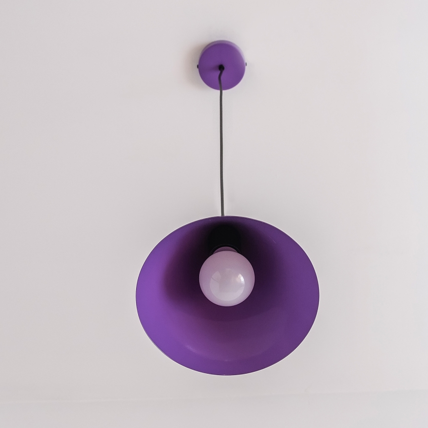 Hänglampa med kabel ETNA II 1xE27/15W/230V Ø 18,5 cm lila