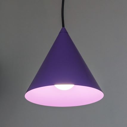 Hänglampa med kabel ETNA II 1xE27/15W/230V Ø 18,5 cm lila