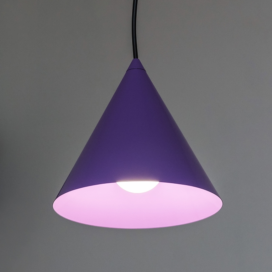 Hänglampa med kabel ETNA II 1xE27/15W/230V Ø 18,5 cm lila