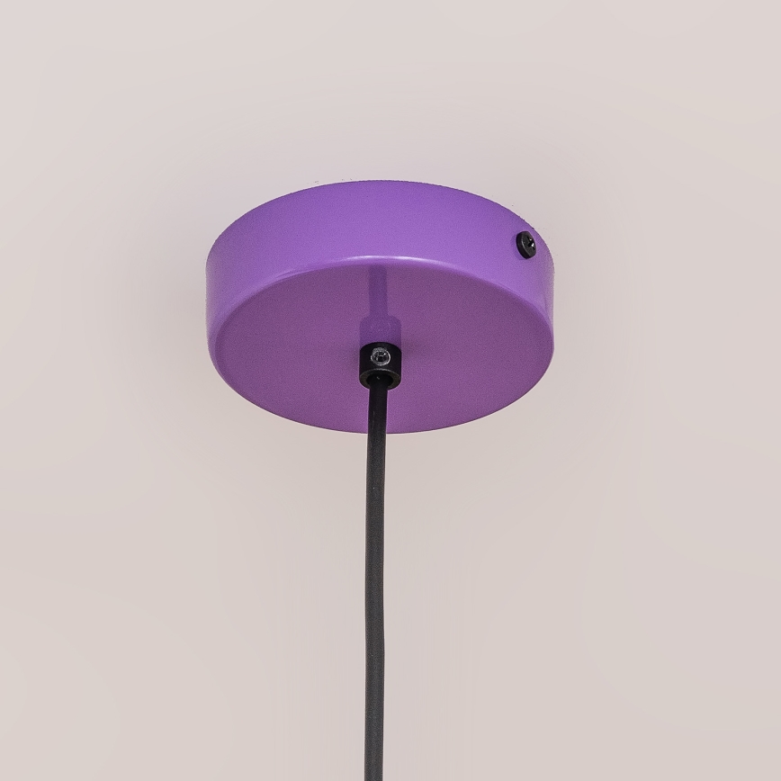 Hänglampa med kabel ETNA II 1xE27/15W/230V Ø 18,5 cm lila