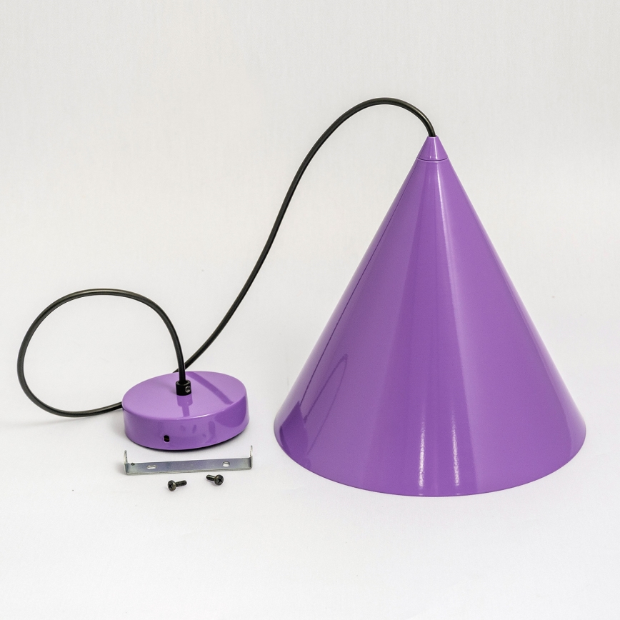 Hänglampa med kabel ETNA II 1xE27/15W/230V Ø 18,5 cm lila