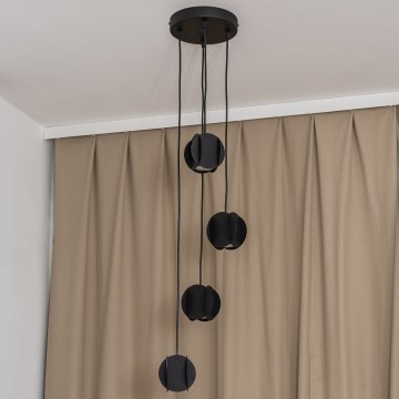 Hänglampa med kabel GAMBIT 4xGU10/10W/230V svart