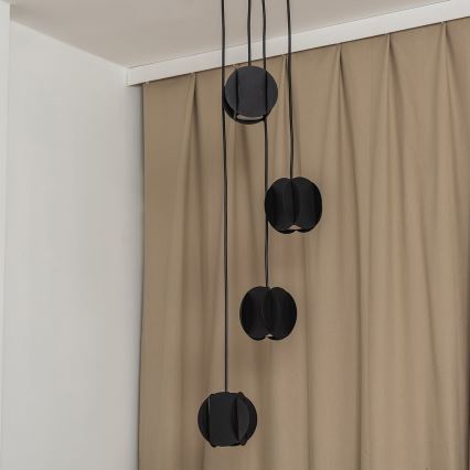 Hänglampa med kabel GAMBIT 4xGU10/10W/230V svart