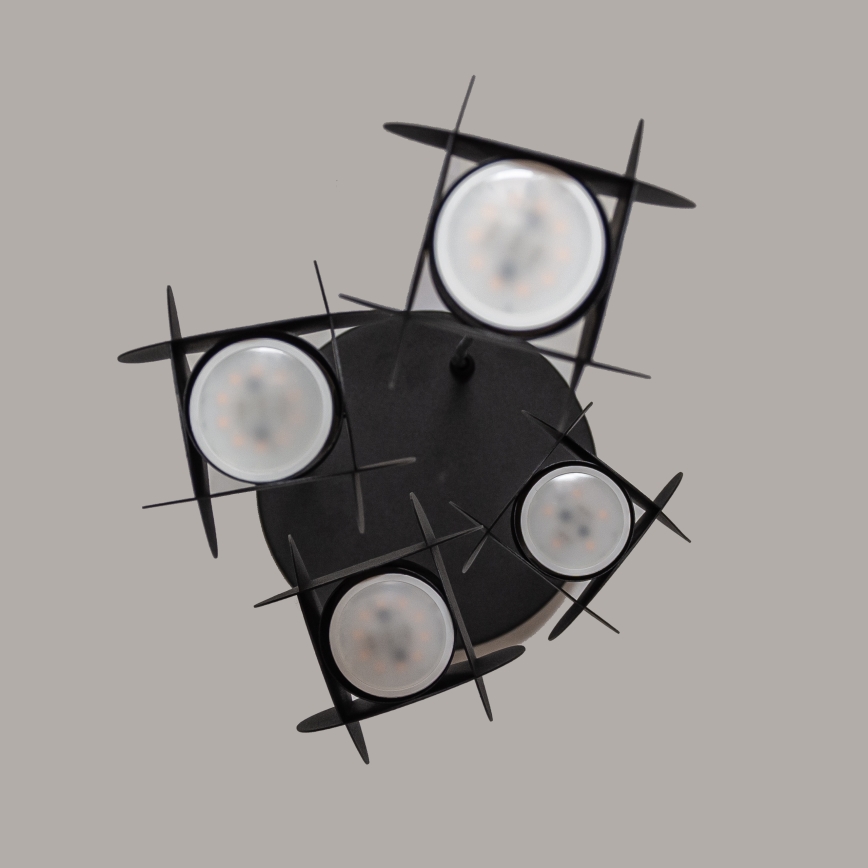 Hänglampa med kabel GAMBIT 4xGU10/10W/230V svart