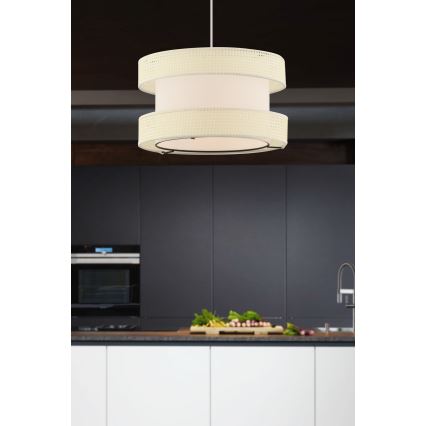 Hänglampa med kabel HALO 1xE27/60W/230V krämfärgad