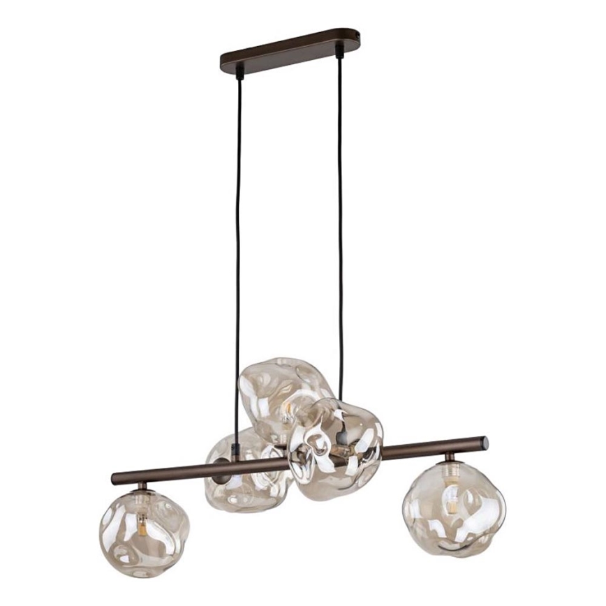 Hänglampa med kabel LAVA 5xG9/8W/230V brons/rökig beige