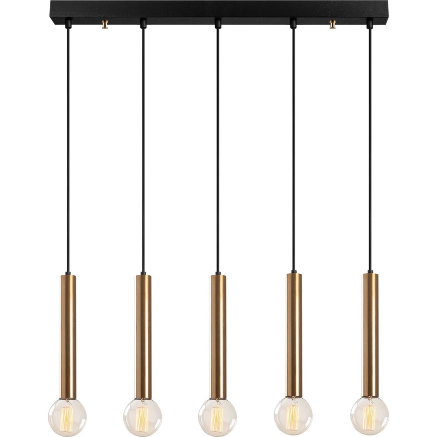 Hänglampa med kabel TEMPO 5xE27/40W/230V, guld