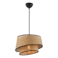 Hänglampa med sladd BARETTE 1xE27/60W/230V brun/svart