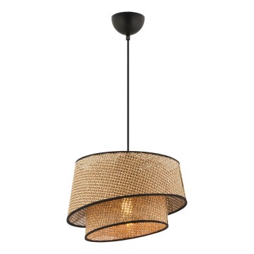 Hänglampa med sladd BARETTE 1xE27/60W/230V brun/svart