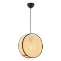 Hänglampa med sladd BIG DRUM 1xE27/60W/230V beige/svart