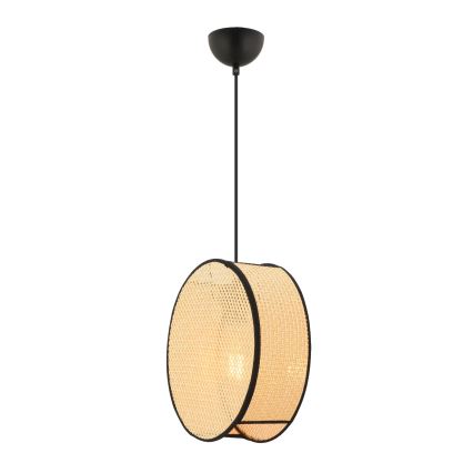 Hänglampa med sladd BIG DRUM 1xE27/60W/230V beige/svart