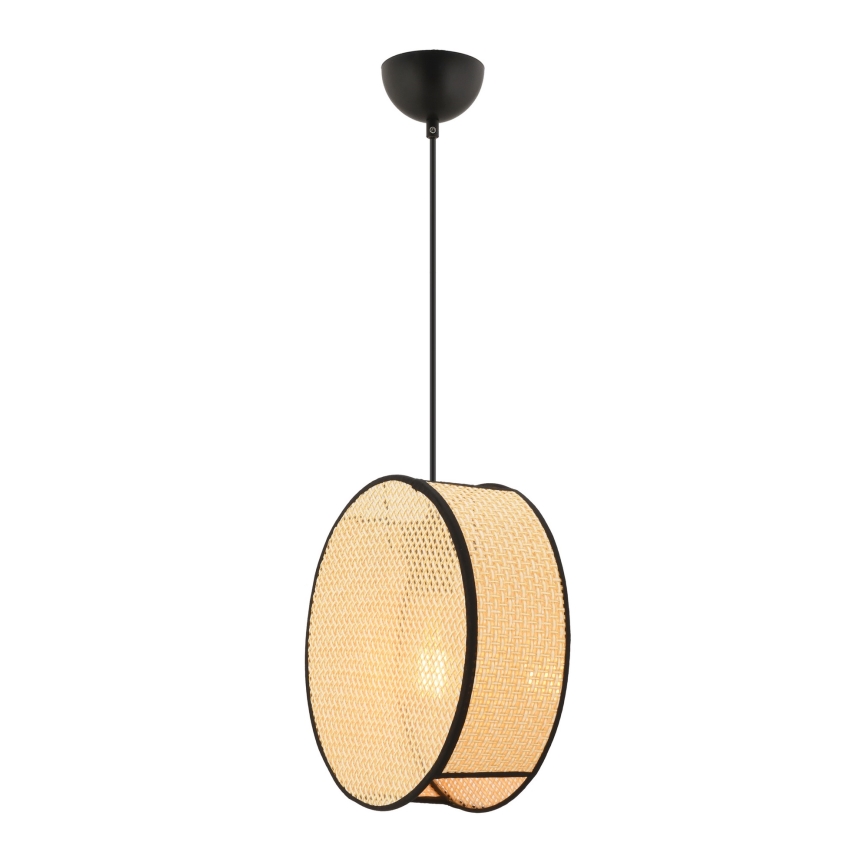 Hänglampa med sladd BIG DRUM 1xE27/60W/230V beige/svart