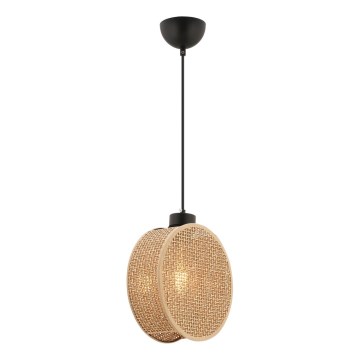 Hänglampa med sladd DRUM 1xE27/60W/230V brun