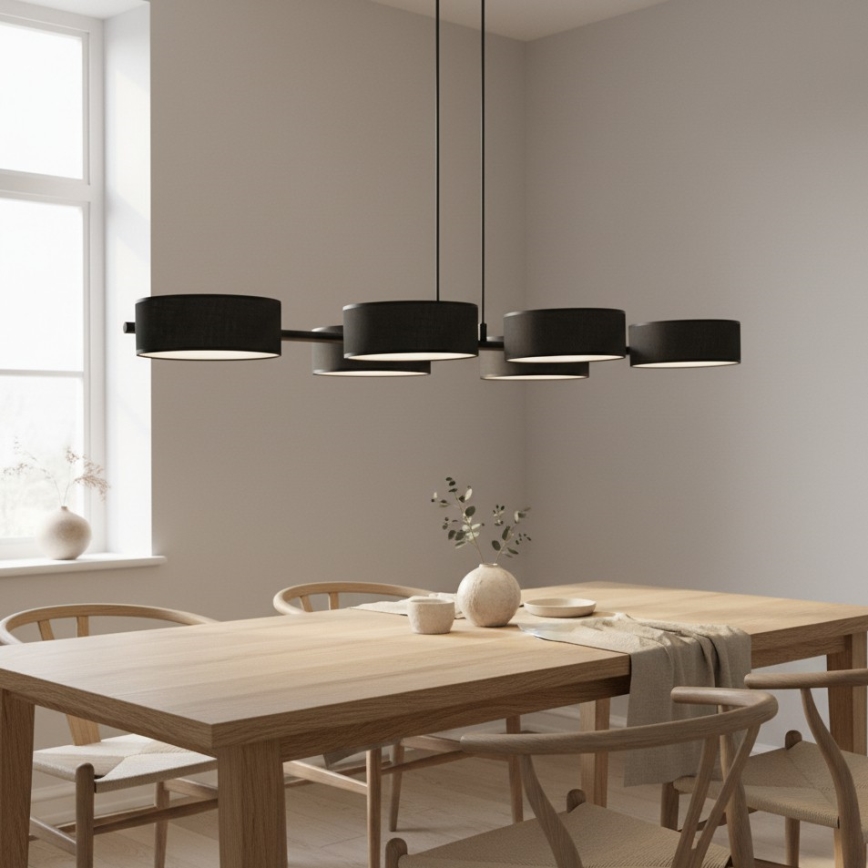 Hänglampa med sladd DRUMZ 6xE14/10W/230V svart
