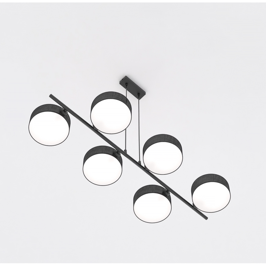 Hänglampa med sladd DRUMZ 6xE14/10W/230V svart