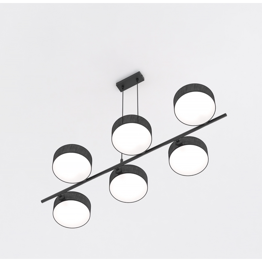 Hänglampa med sladd DRUMZ 6xE14/10W/230V svart