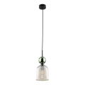 Hänglampa med sladd SOPHIA 1xE14/10W/230V svart/grön/rökbeige