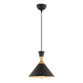 Hänglampa MONZA 1xE27/40W/230V Ø 25 cm svart/guld