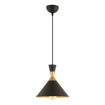 Hänglampa MONZA 1xE27/40W/230V Ø 25 cm svart/guld