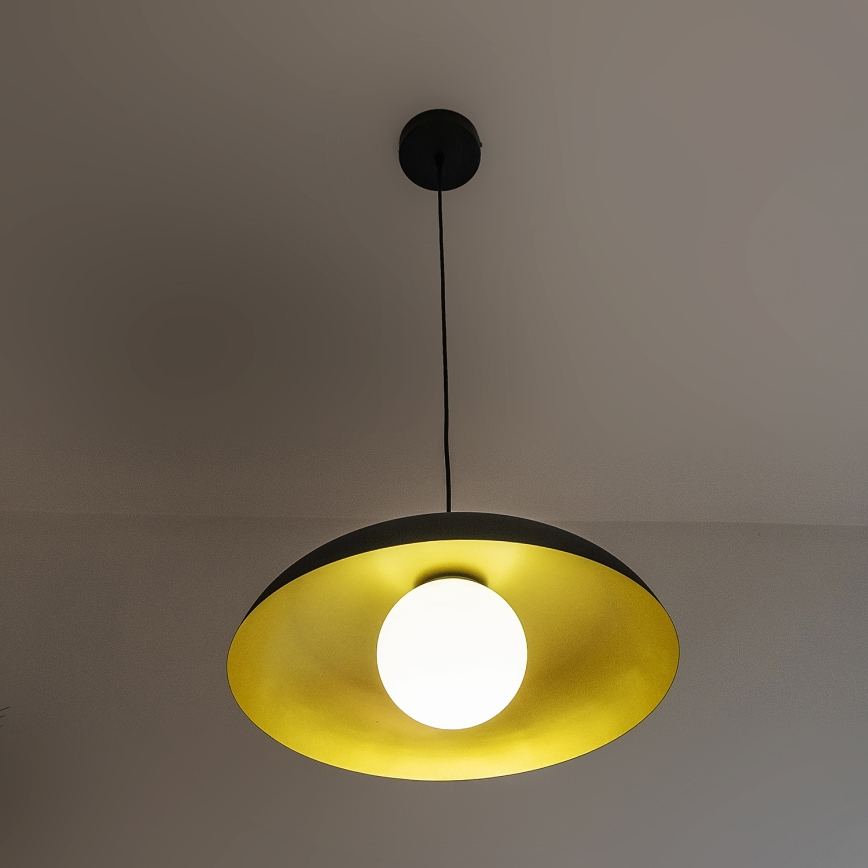 Hänglampa på kabel ECLIPSE 1xE27/15W/230V svart/guld