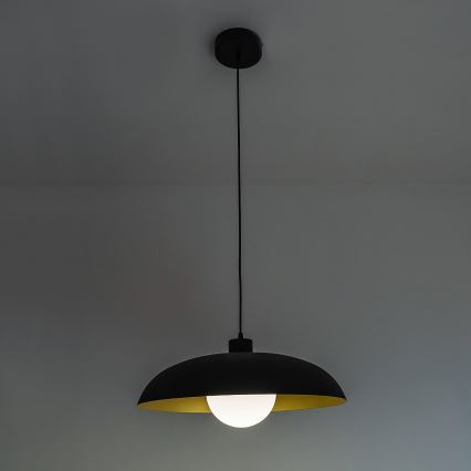 Hänglampa på kabel ECLIPSE 1xE27/15W/230V svart/guld