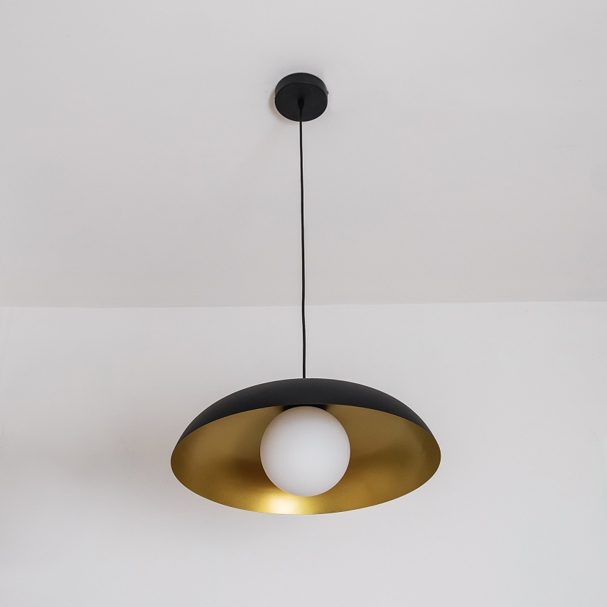 Hänglampa på kabel ECLIPSE 1xE27/15W/230V svart/guld