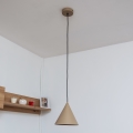 Hänglampa på kabel ETNA 1xE27/15W/230V Ø 18,5 cm beige