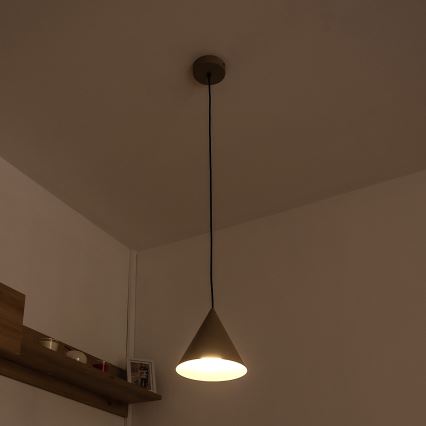 Hänglampa på kabel ETNA II 1xE27/15W/230V Ø 18,5 cm beige