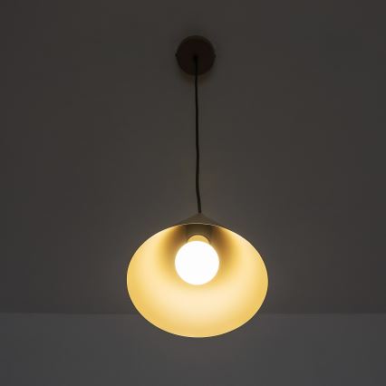 Hänglampa på kabel ETNA II 1xE27/15W/230V Ø 18,5 cm beige