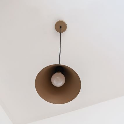 Hänglampa på kabel ETNA II 1xE27/15W/230V Ø 18,5 cm beige