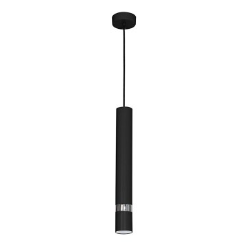 Hänglampa på kabel JOKER 1xGU10/25W/230V svart/glänsande krom