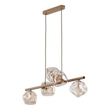 Hänglampa på kabel LAVA 5xG9/8W/230V beige/rökfärgad