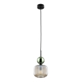 Hänglampa på kabel SOPHIA 1xE14/10W/230V svart/grön/rökbeige