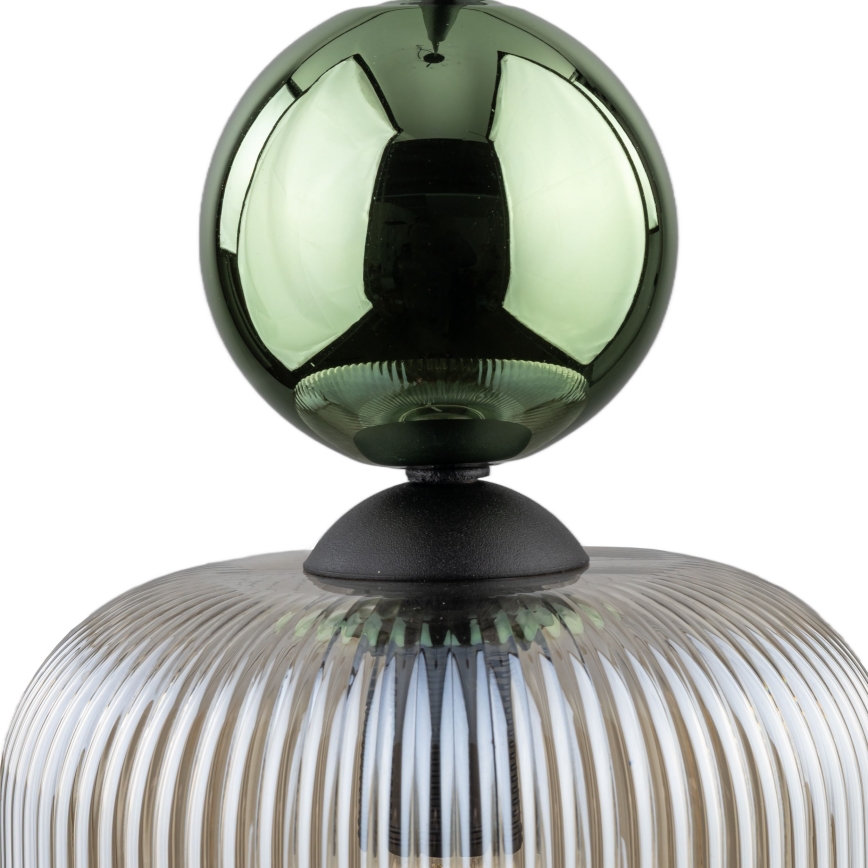 Hänglampa på kabel SOPHIA 1xE14/10W/230V svart/grön/rökbeige