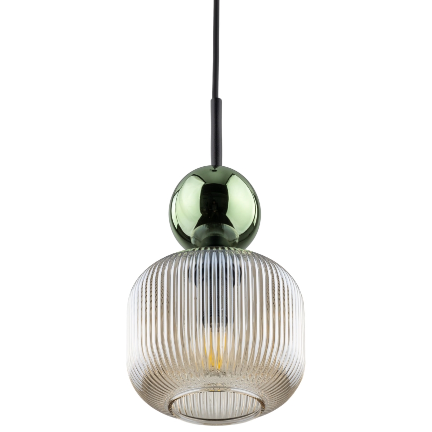 Hänglampa på kabel SOPHIA 1xE14/10W/230V svart/grön/rökbeige