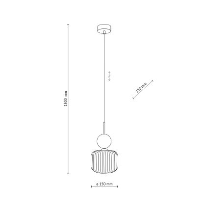 Hänglampa på kabel SOPHIA 1xE14/10W/230V svart/grön/rökbeige