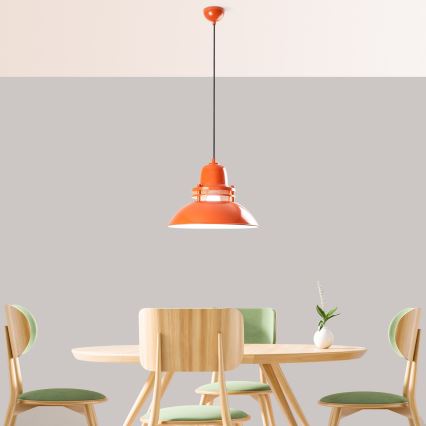 Hänglampa på kabel TIBET 1xE27/40W/230V orange