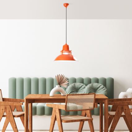 Hänglampa på kabel TIBET 1xE27/40W/230V orange