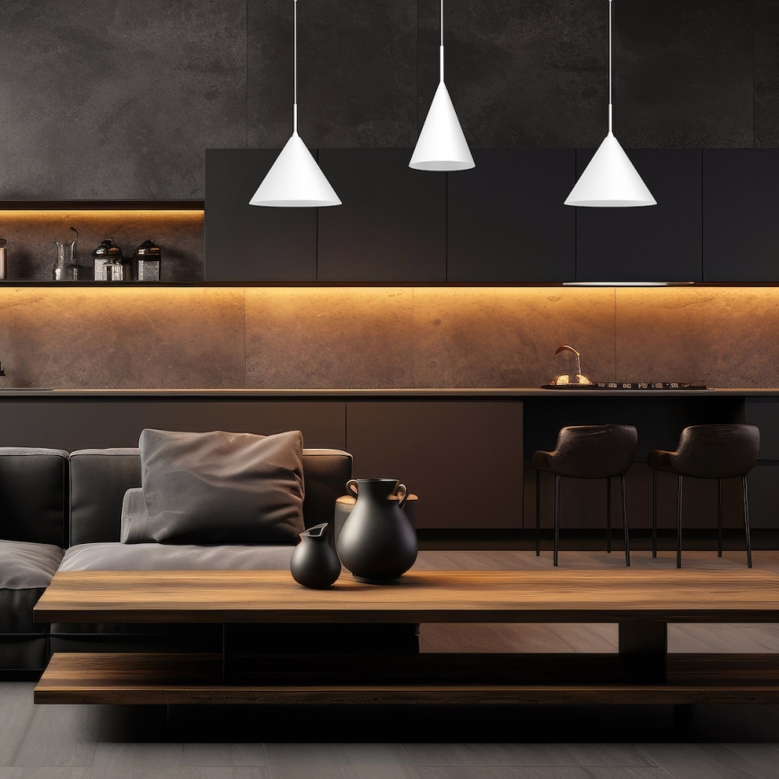 Hänglampa på sladd CAPITAL 1xGX53/15W/230V Ø 32 cm vit