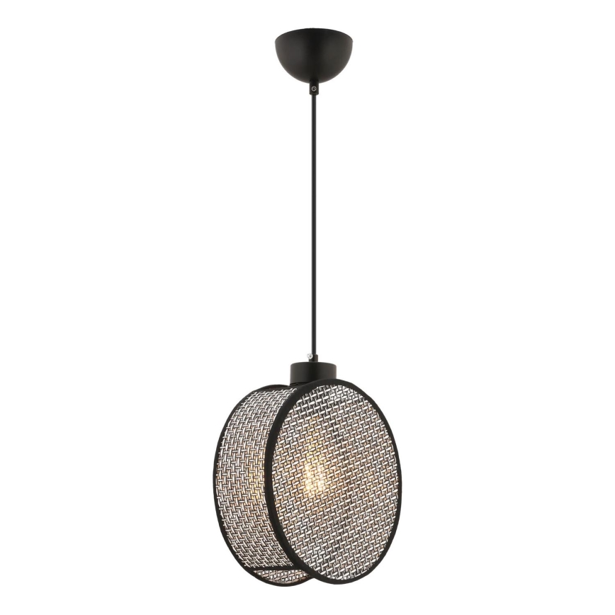 Hänglampa på sladd DRUM 1xE27/60W/230V grå/svart