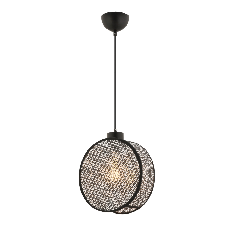 Hänglampa på sladd DRUM 1xE27/60W/230V grå/svart
