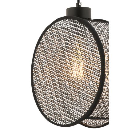 Hänglampa på sladd DRUM 1xE27/60W/230V grå/svart