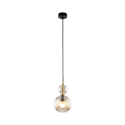 Hänglampa på sladd SOPHIA 1xE14/10W/230V svart/rökbeige