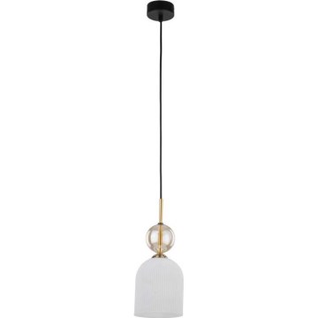 Hänglampa på sladd SOPHIA 1xE14/10W/230V svart/rökfärgad beige/vit
