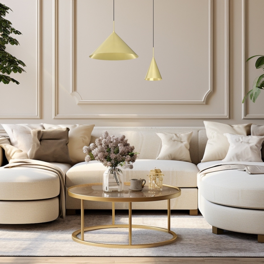 Hänglampa på vajer CAPITAL 1xGX53/15W/230V Ø 46 cm, guld