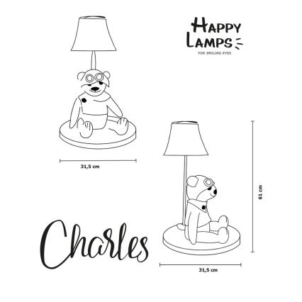 Happy Lamps - LED bordslampa för barn CHARLES LED/5,4W/230V björn