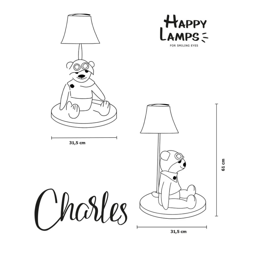 Happy Lamps - LED bordslampa för barn CHARLES LED/5,4W/230V björn