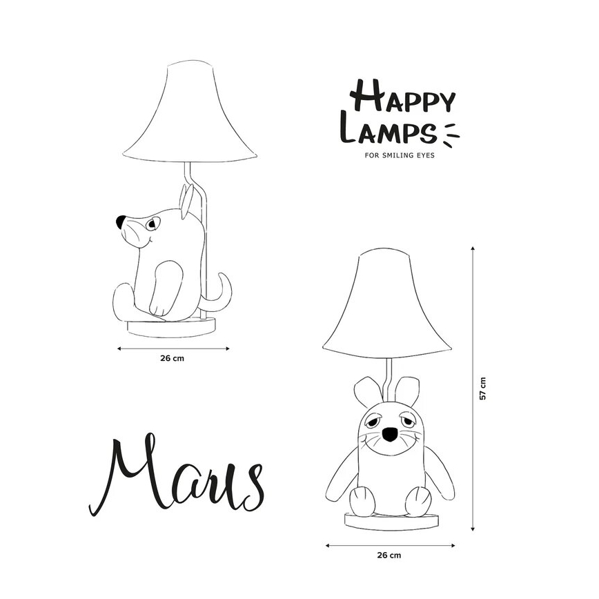 Happy Lamps - LED bordslampa för barn MAUS LED/5,4W/230V mus